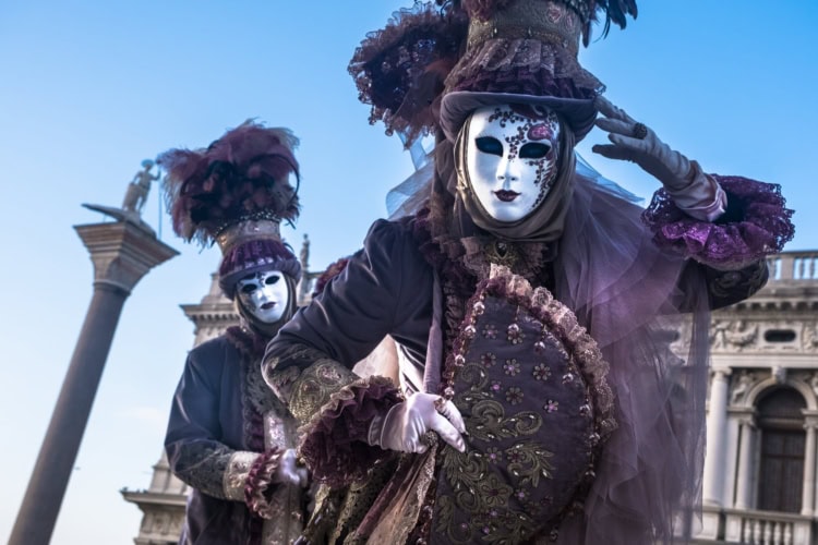 Carnival Masks In Venice Italy
