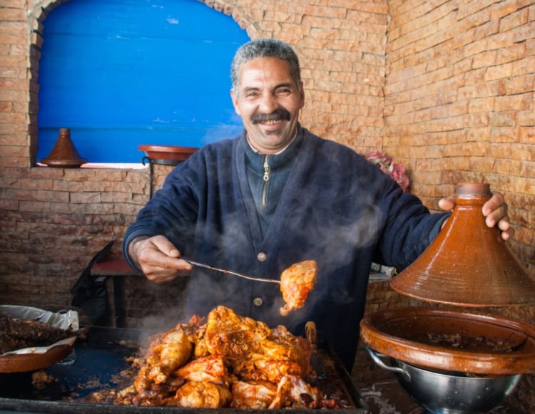 Man Cooking Tagine Morocco