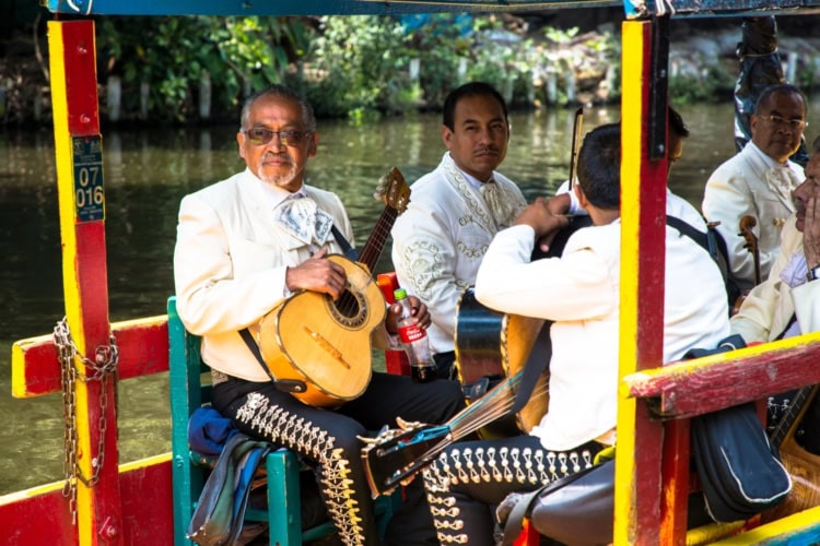 River Musicians In Mexico